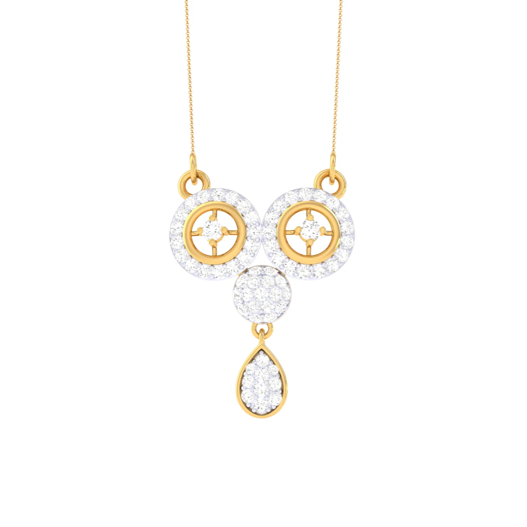 3D Printable Cad jewelry design of Lady diamond Pendant 3D Model .c4d .max .obj .3ds .fbx .stl .blend