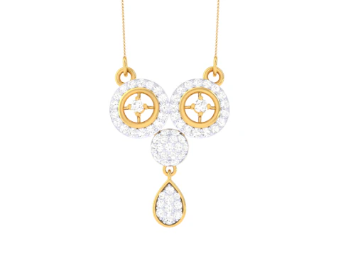 3D Printable Cad jewelry design of Lady diamond Pendant 3D Model