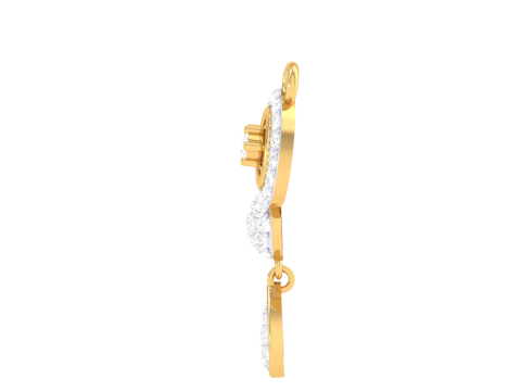 3D Printable Cad jewelry design of Lady diamond Pendant 3D Модель