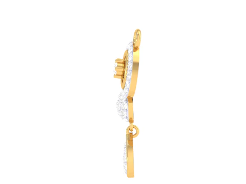 3D Printable Cad jewelry design of Lady diamond Pendant 3D Model