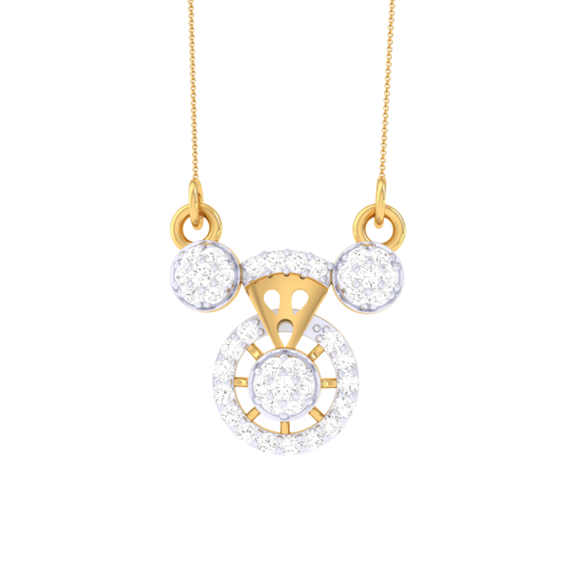 3D Printable Cad jewelry design of Lady diamond Pendant 3D मॉडल .c4d .max .obj .3ds .fbx .stl .blend