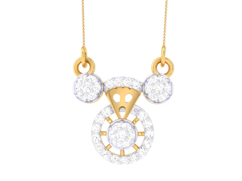 3D Printable Cad jewelry design of Lady diamond Pendant 3D Model