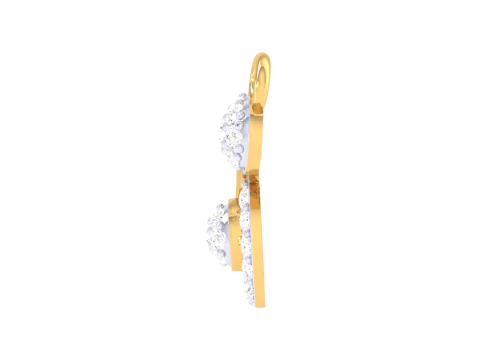 3D Printable Cad jewelry design of Lady diamond Pendant 3D Model