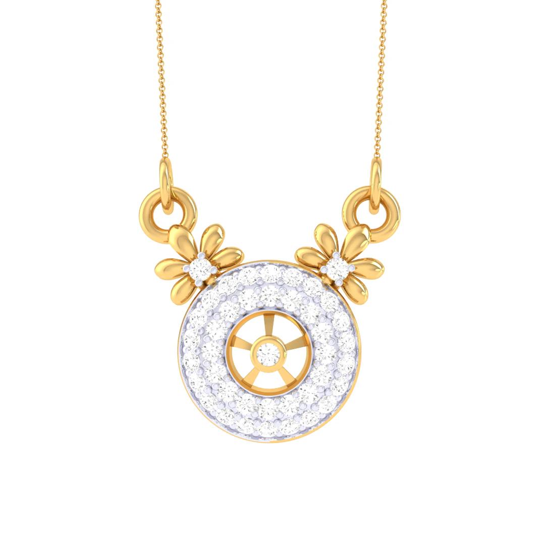 3D Printable Cad jewelry design of Lady diamond Pendant 3D Model .c4d .max .obj .3ds .fbx .stl .blend 