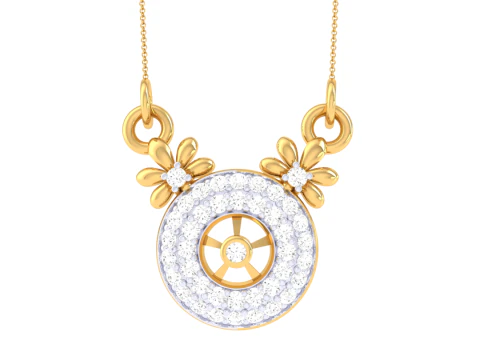 Design di gioielli Cad stampabile in 3D del pendente con diamanti Lady Modello 3D