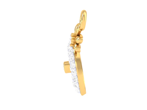 3D Printable Cad jewelry design of Lady diamond Pendant 3D Model