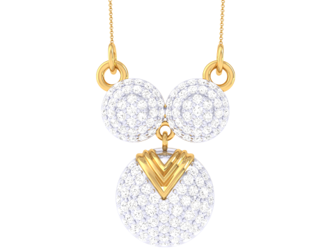 3D Printable Cad jewelry design of Lady diamond Pendant 3D 模型