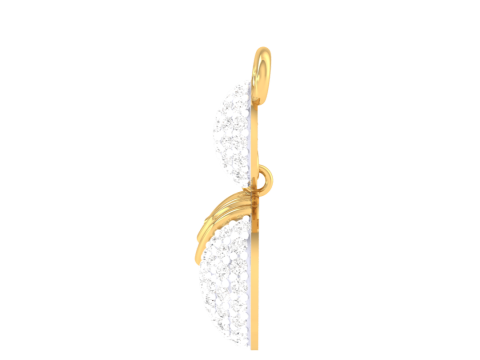 3D Printable Cad jewelry design of Lady diamond Pendant 3D मॉडल