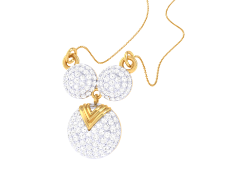 3D Printable Cad jewelry design of Lady diamond Pendant 3D मॉडल