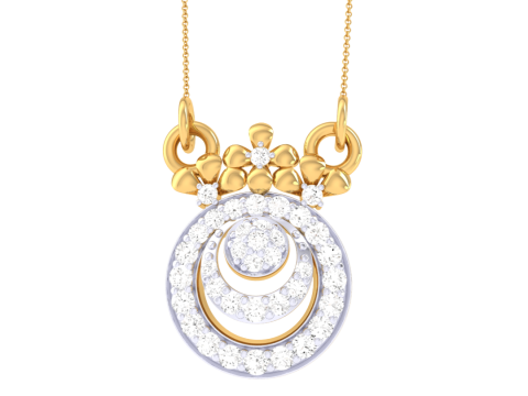 3D Printable Cad jewelry design of Lady diamond Pendant 3D 模型