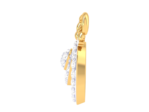 3D Printable Cad jewelry design of Lady diamond Pendant 3D 模型