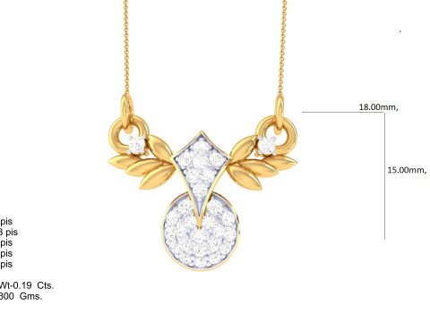 3D Printable Cad jewelry design of Lady diamond Pendant 3D Model