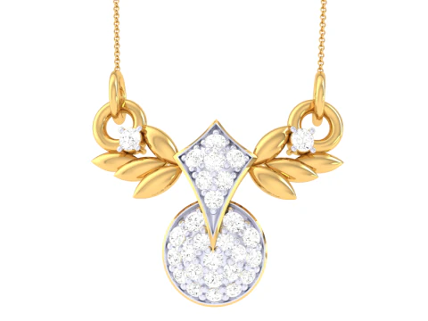 女士钻石吊坠的 3D 可打印 Cad 珠宝设计 3D 模型