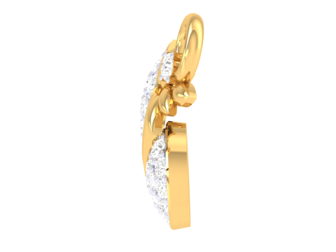 3D Printable Cad jewelry design of Lady diamond Pendant 3D Model