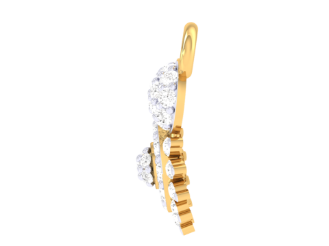 3D Printable Cad jewelry design of Lady diamond Pendant Modelo 3D
