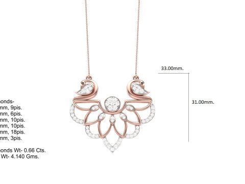 3D Printable Cad jewelry design of Lady diamond Pendant 3Dモデル