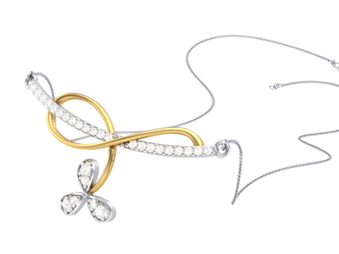 3D Printable Cad jewelry design of Lady diamond Pendant 3D 模型