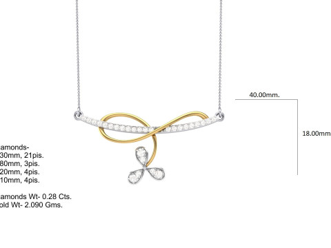 3D Printable Cad jewelry design of Lady diamond Pendant 3D 模型
