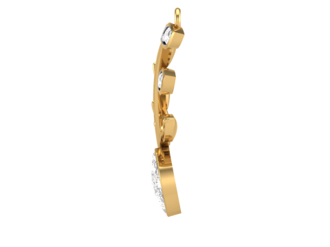 3D Printable Cad jewelry design of Lady diamond Pendant Modello 3D