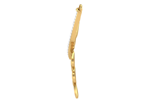 3D Printable Cad jewelry design of Lady diamond Pendant 3D Model