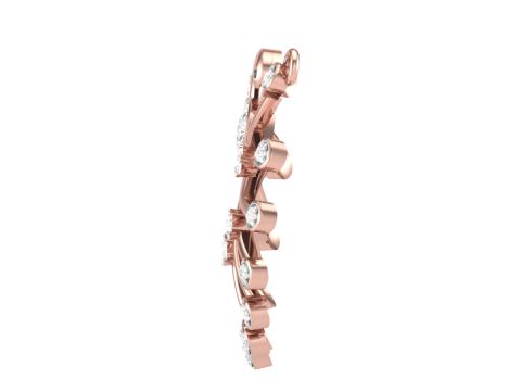3D Printable Cad jewelry design of Lady diamond Pendant 3D मॉडल