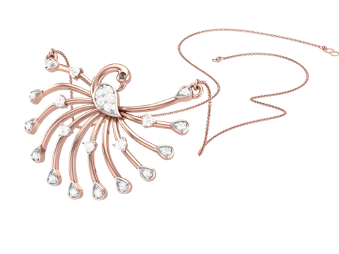 3D Printable Cad jewelry design of Lady diamond Pendant 3D मॉडल