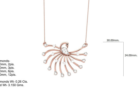 3D Printable Cad jewelry design of Lady diamond Pendant 3D मॉडल