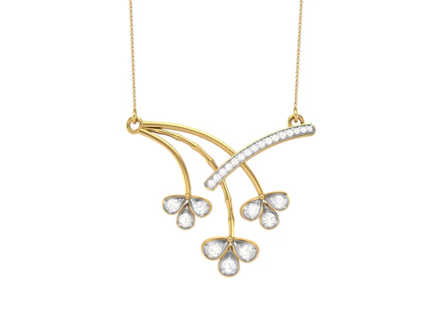 3D-печать CAD-дизайна ювелирного кулона Lady с бриллиантами 3D Модель