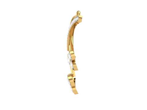 3D Printable Cad jewelry design of Lady diamond Pendant 3D Модель