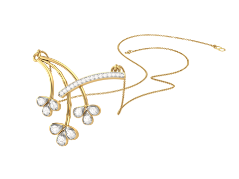 3D Printable Cad jewelry design of Lady diamond Pendant 3D Модель