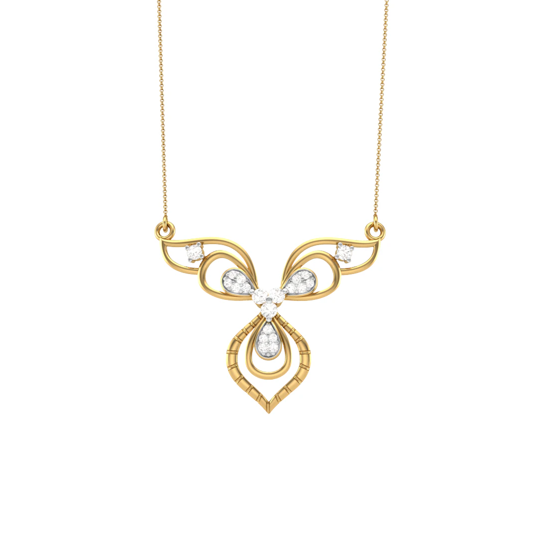 3D Printable Cad jewelry design of Lady diamond Pendant 3D Model .c4d .max .obj .3ds .fbx .stl .blend