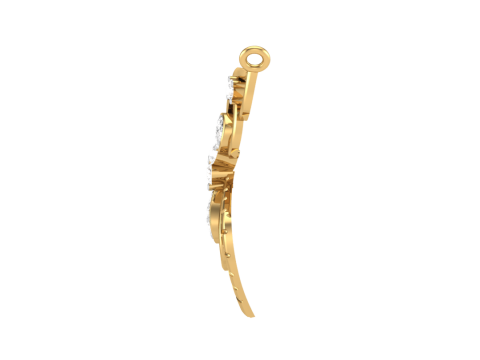 3D Printable Cad jewelry design of Lady diamond Pendant 3D Модель