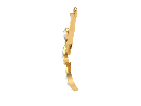 3D Printable Cad jewelry design of Lady diamond Pendant 3D Model