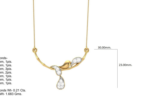 3D Printable Cad jewelry design of Lady diamond Pendant 3D Model