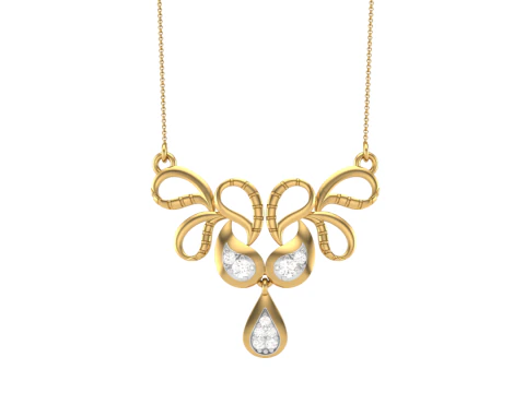 Lady pırlanta kolyenin 3D yazdırılabilir Cad takı tasarımı 3D Model