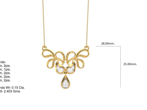 3D Printable Cad jewelry design of Lady diamond Pendant Modelo 3D