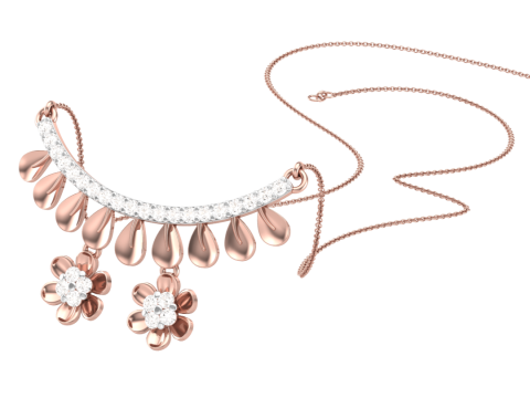 3D Printable Cad jewelry design of Lady diamond Pendant 3D Model