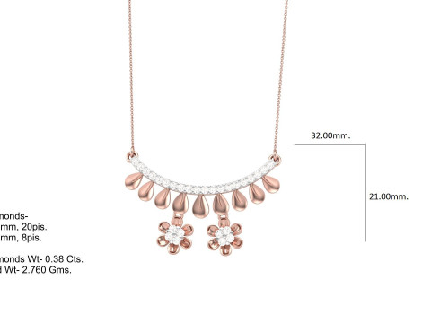 3D Printable Cad jewelry design of Lady diamond Pendant 3D Model