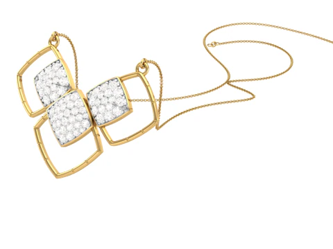 3D Printable Cad jewelry design of Lady diamond Pendant 3D Model