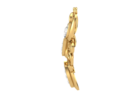 3D Printable Cad jewelry design of Lady diamond Pendant Modèle 3D