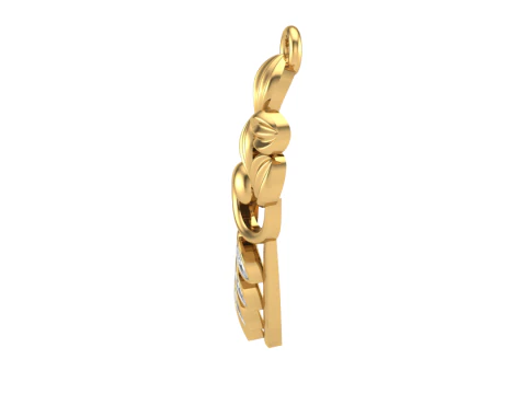 3D Printable Cad jewelry design of Lady diamond Pendant 3D Model