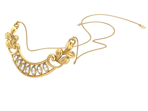 3D Printable Cad jewelry design of Lady diamond Pendant 3D Model