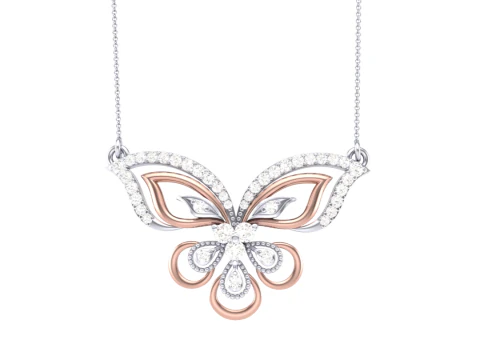 女士钻石吊坠的 3D 可打印 Cad 珠宝设计 3D 模型