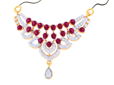 Lady pırlanta Kolyenin 3D Yazdırılabilir Cad takı tasarımı 3D Model