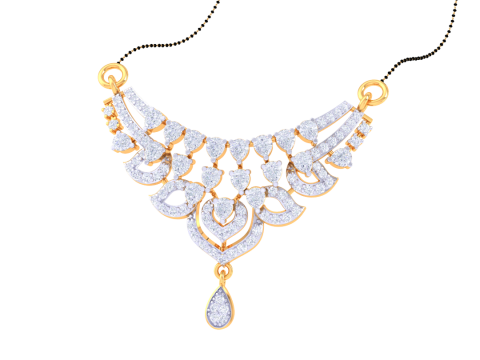 3D Printable Cad jewelry design of Lady diamond Pendant Model 3D