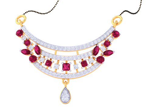 3D Printable Cad jewelry design of Lady diamond Pendant 3D Модель