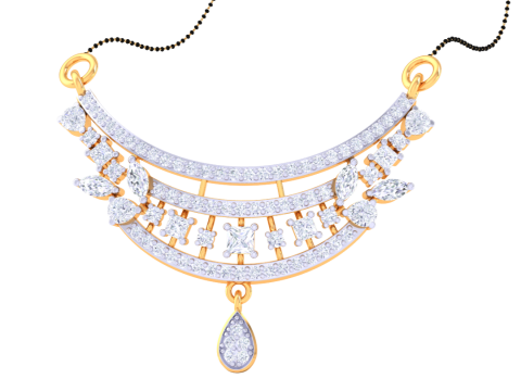 3D Printable Cad jewelry design of Lady diamond Pendant Modelo 3D