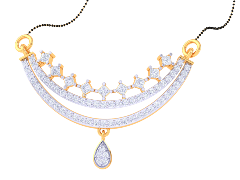 3D Printable Cad jewelry design of Lady diamond Pendant 3D Model