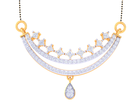 3D Printable Cad jewelry design of Lady diamond Pendant 3D Model