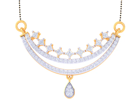 3D Printable Cad jewelry design of Lady diamond Pendant 3D Model